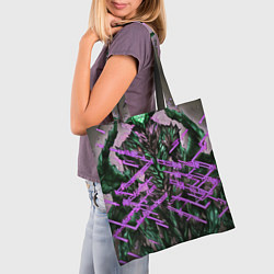 Сумка-шопер Фиолетовый элементаль киберпанк, цвет: 3D-принт — фото 2