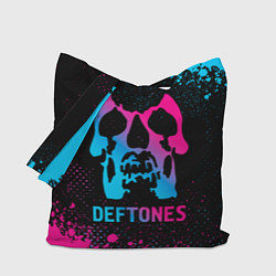 Сумка-шоппер Deftones - neon gradient