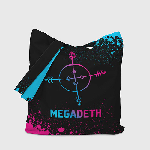 Сумка-шоппер Megadeth - neon gradient / 3D-принт – фото 1