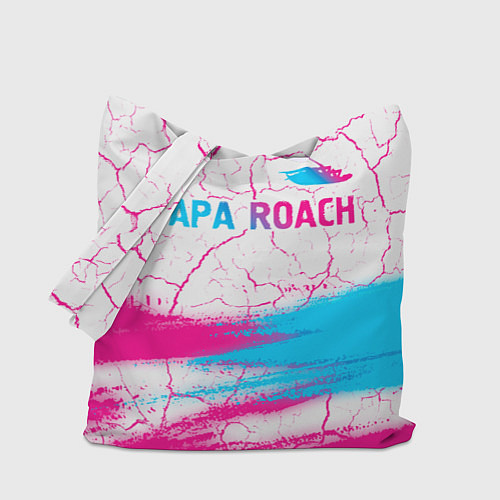 Сумка-шоппер Papa Roach neon gradient style: символ сверху / 3D-принт – фото 1