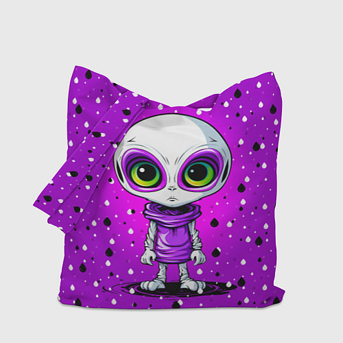 Сумка-шоппер Alien - purple color / 3D-принт – фото 1
