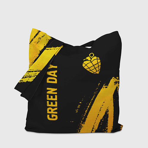 Сумка-шоппер Green Day - gold gradient: надпись, символ / 3D-принт – фото 1