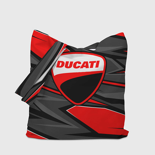 Сумка-шоппер Ducati - red stripes / 3D-принт – фото 1