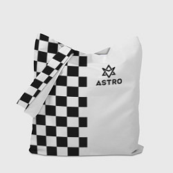 Сумка-шопер Астро шахматка, цвет: 3D-принт
