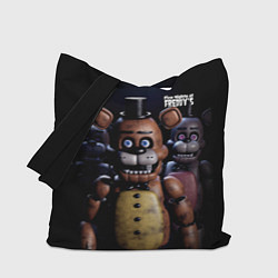 Сумка-шопер Five Nights at Freddys персонажи, цвет: 3D-принт