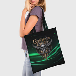 Сумка-шопер Baldurs Gate 3 dark green, цвет: 3D-принт — фото 2