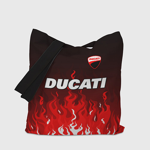 Сумка-шоппер Ducati- красное пламя / 3D-принт – фото 1