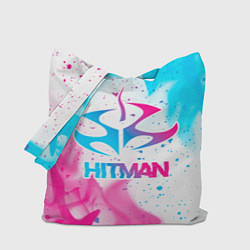 Сумка-шоппер Hitman neon gradient style