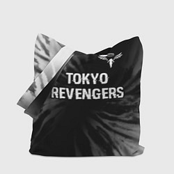 Сумка-шоппер Tokyo Revengers glitch на темном фоне: символ свер