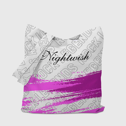 Сумка-шоппер Nightwish rock legends: символ сверху / 3D-принт – фото 1