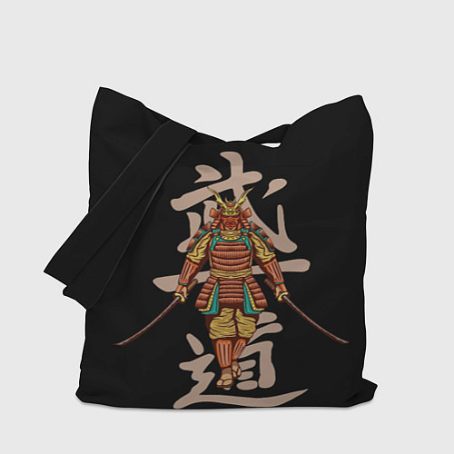 Сумка-шоппер Самурай - иероглифы / 3D-принт – фото 1