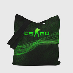 Сумка-шоппер CSGO green abstract