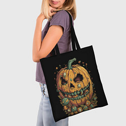 Сумка-шопер Тыква для Хэллоуина, цвет: 3D-принт — фото 2
