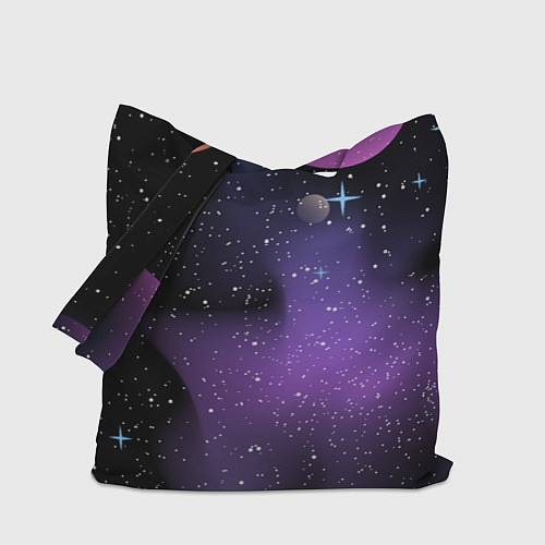 Сумка-шоппер Фон космоса звёздное небо / 3D-принт – фото 1