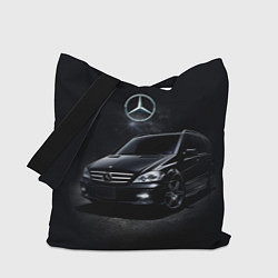 Сумка-шопер Mercedes black, цвет: 3D-принт