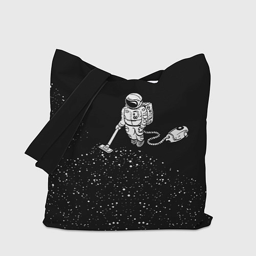 Сумка-шоппер Космонавт пылесосит звезды / 3D-принт – фото 1
