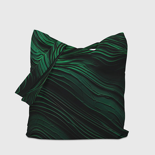Сумка-шоппер Dark green texture / 3D-принт – фото 1