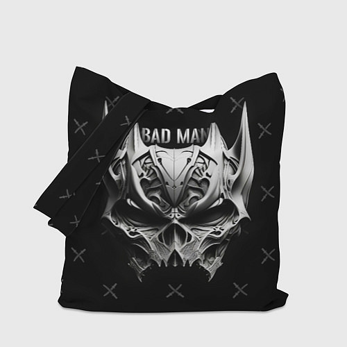 Сумка-шоппер Badman маска черепа / 3D-принт – фото 1