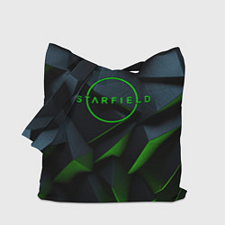 Сумка-шоппер Starfield black green logo