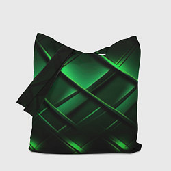 Сумка-шопер Зеленые неоновые плиты, цвет: 3D-принт