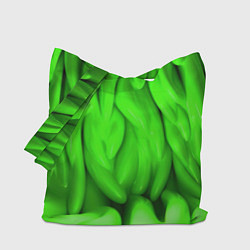 Сумка-шопер Зеленая абстрактная текстура, цвет: 3D-принт