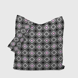 Сумка-шопер Серо - розовый геометрический узор, цвет: 3D-принт