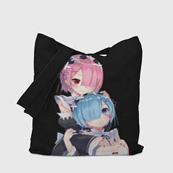 Сумка-шоппер Re: zero - близняшки горничные