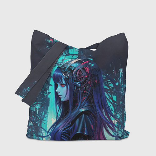 Сумка-шоппер Кибернетическая предсказательница / 3D-принт – фото 1