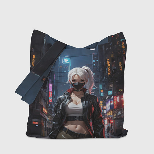 Сумка-шоппер Уличная хулиганка / 3D-принт – фото 1