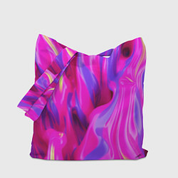 Сумка-шопер Pink blue texture, цвет: 3D-принт
