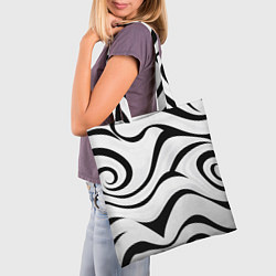 Сумка-шопер Анималистическая абстракция зебры, цвет: 3D-принт — фото 2