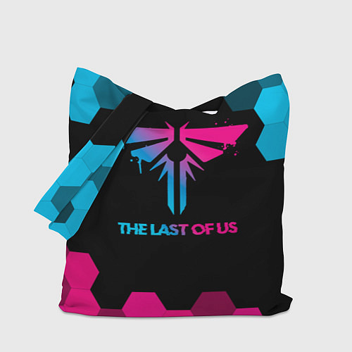 Сумка-шоппер The Last Of Us - neon gradient / 3D-принт – фото 1