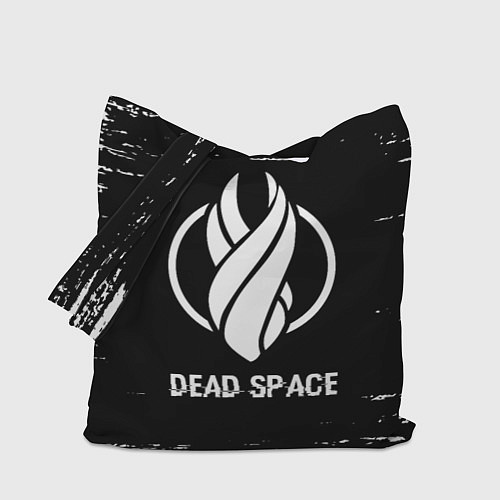 Сумка-шоппер Dead Space glitch на темном фоне / 3D-принт – фото 1