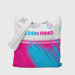 Сумка-шоппер Elden Ring neon gradient style: символ сверху