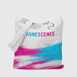 Сумка-шопер Evanescence neon gradient style: символ сверху, цвет: 3D-принт