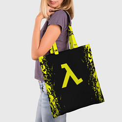 Сумка-шопер Half life game yellow color, цвет: 3D-принт — фото 2