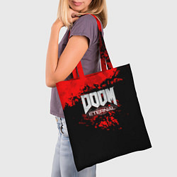 Сумка-шопер Doom blood game, цвет: 3D-принт — фото 2