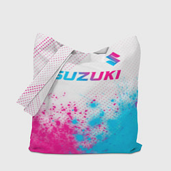 Сумка-шоппер Suzuki neon gradient style: символ сверху