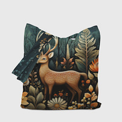 Сумка-шоппер Лесной олень в стиле фолк-арт