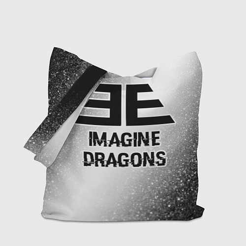 Сумка-шоппер Imagine Dragons glitch на светлом фоне / 3D-принт – фото 1