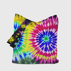 Сумка-шоппер Colorful floral composition - tie-dye