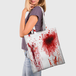 Сумка-шопер Брызги крови, цвет: 3D-принт — фото 2