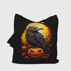 Сумка-шоппер Halloween - ворон и тыква