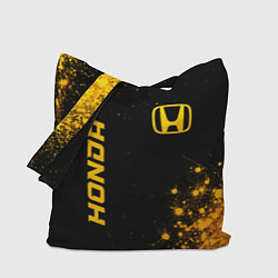 Сумка-шопер Honda - gold gradient: надпись, символ, цвет: 3D-принт