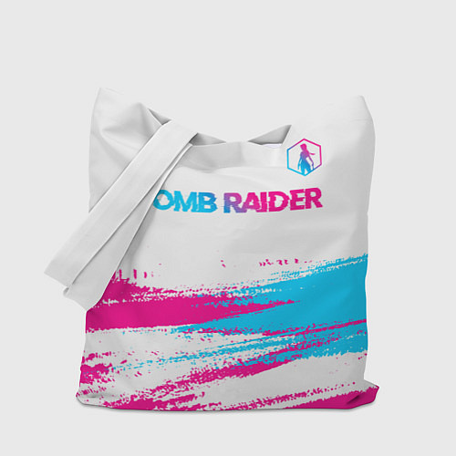 Сумка-шоппер Tomb Raider neon gradient style посередине / 3D-принт – фото 1