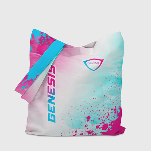 Сумка-шоппер Genesis neon gradient style вертикально / 3D-принт – фото 1