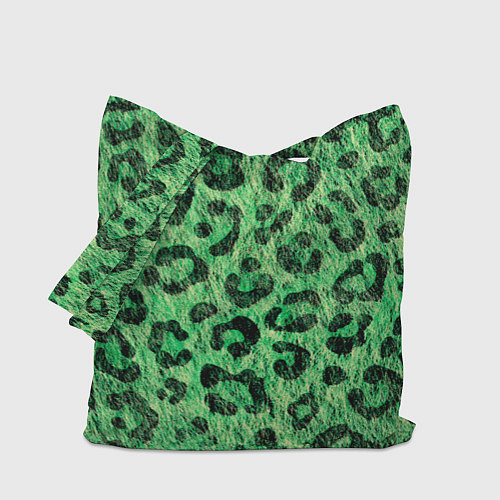 Сумка-шоппер Зелёный леопард паттерн / 3D-принт – фото 1