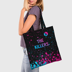 Сумка-шопер The Killers - neon gradient посередине, цвет: 3D-принт — фото 2