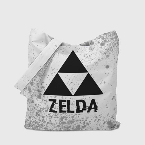 Сумка-шоппер Zelda glitch на светлом фоне / 3D-принт – фото 1
