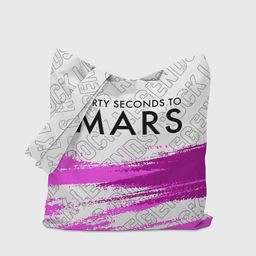 Сумка-шоппер Thirty Seconds to Mars rock legends посередине / 3D-принт – фото 1
